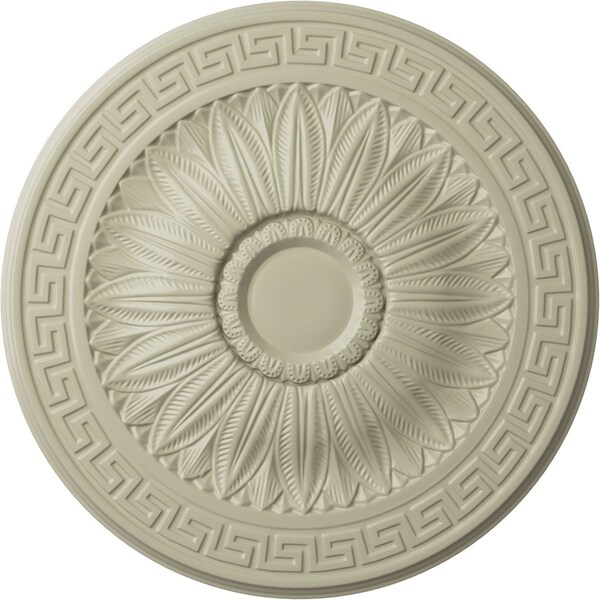 Ekena Millwork Randee Ceiling Medallion (Fits Canopies up to 3 7/8"), Hand-Painted Clear Yellow, 20"OD x 1 3/8"P CM20HACYF - main